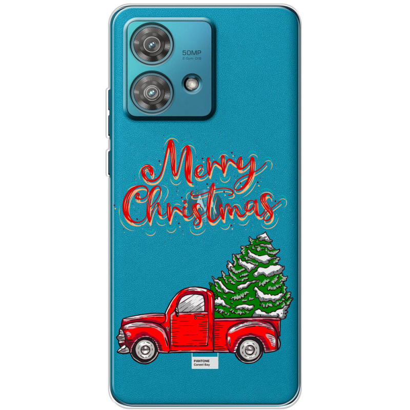 Прозрачный чехол BoxFace Motorola Edge 40 Neo Holiday Car