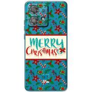 Прозрачный чехол BoxFace Motorola Edge 40 Neo Vintage Christmas Pattern