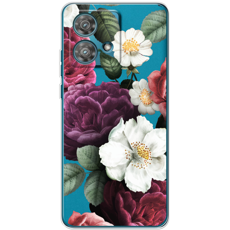 Прозрачный чехол BoxFace Motorola Edge 40 Neo Floral Dark Dreams