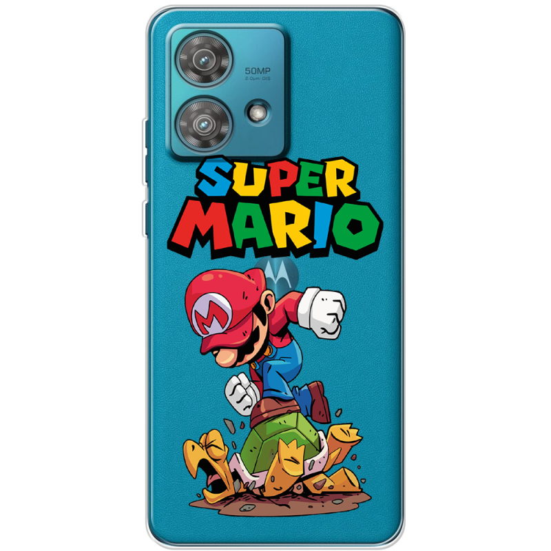 Прозрачный чехол BoxFace Motorola Edge 40 Neo Super Mario