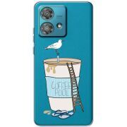 Прозрачный чехол BoxFace Motorola Edge 40 Neo Segull in Cofee Pool