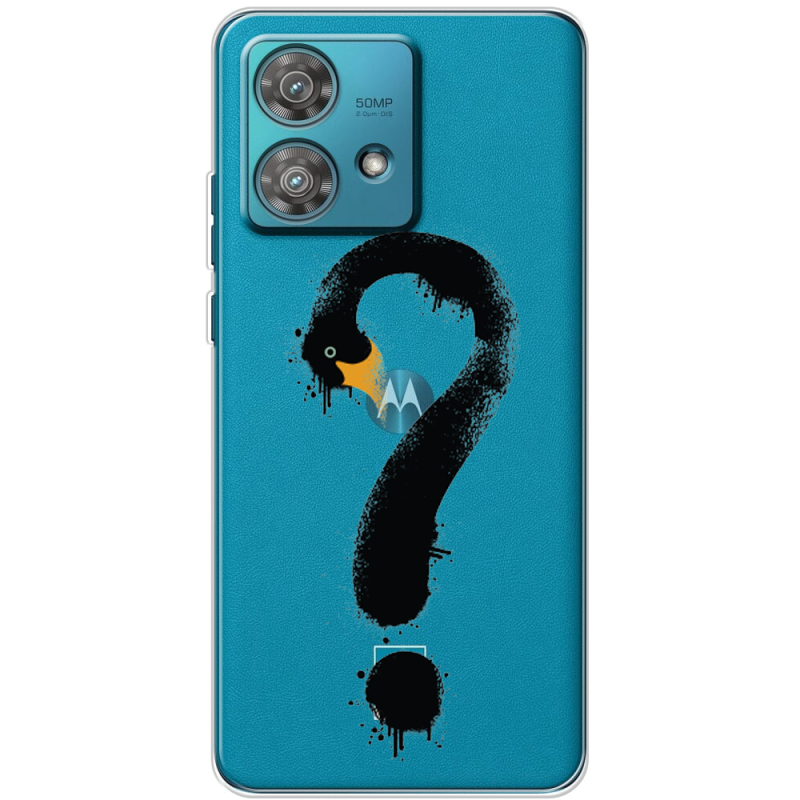 Прозрачный чехол BoxFace Motorola Edge 40 Neo Swan question