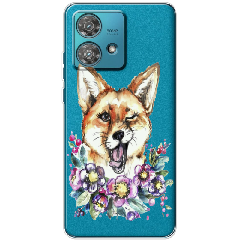 Прозрачный чехол BoxFace Motorola Edge 40 Neo Winking Fox