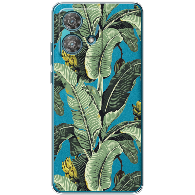 Прозрачный чехол BoxFace Motorola Edge 40 Neo Banana Leaves