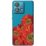 Прозрачный чехол BoxFace Motorola Edge 40 Neo Red Poppies