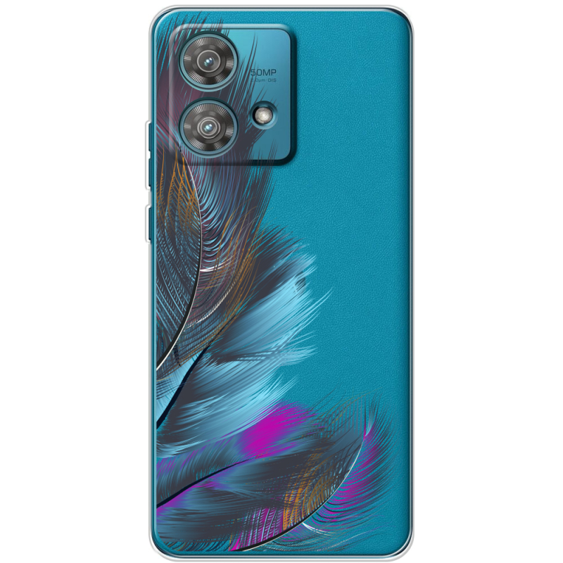 Прозрачный чехол BoxFace Motorola Edge 40 Neo Feathers