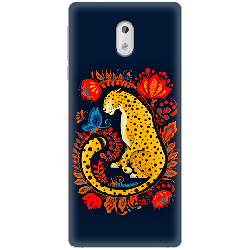 Чехол Uprint Nokia 3 Petrykivka Leopard