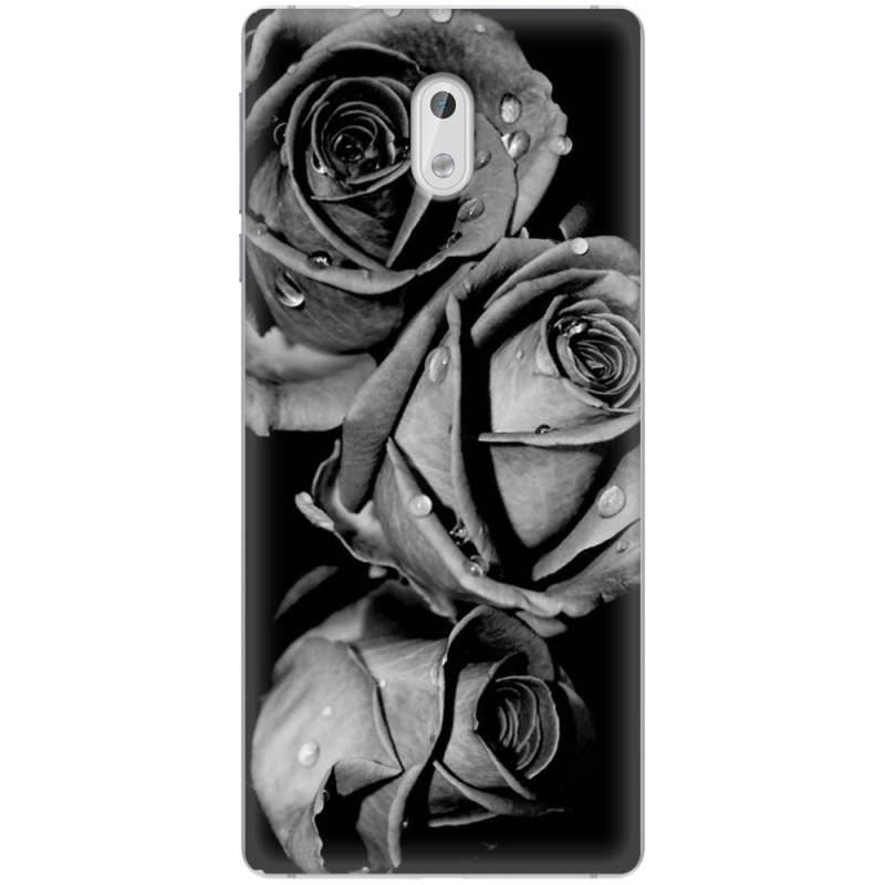 Чехол Uprint Nokia 3 Black and White Roses