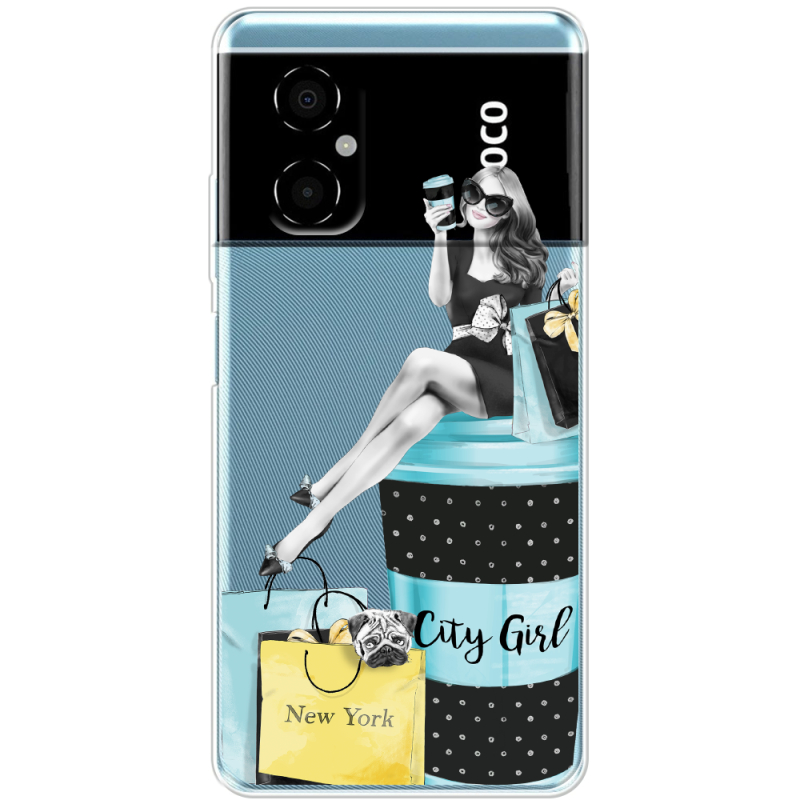 Прозрачный чехол BoxFace Xiaomi Poco M4 5G City Girl