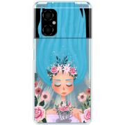 Прозрачный чехол BoxFace Xiaomi Poco M4 5G Blue Hair