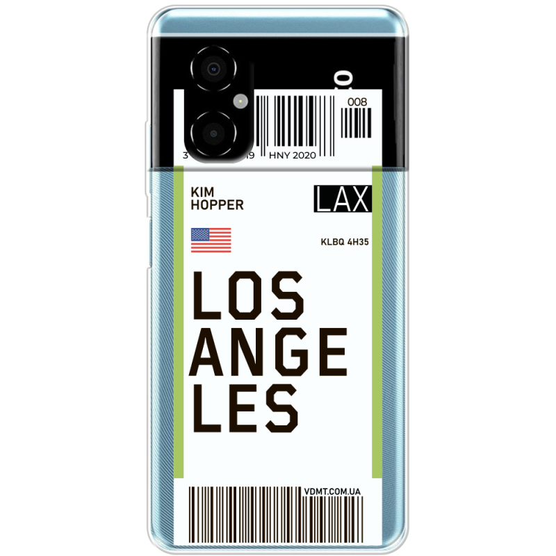 Прозрачный чехол BoxFace Xiaomi Poco M4 5G Ticket Los Angeles