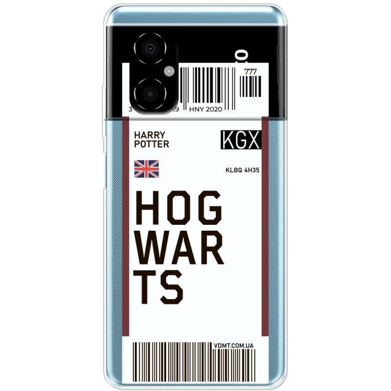 Прозрачный чехол BoxFace Xiaomi Poco M4 5G Ticket Hogwarts