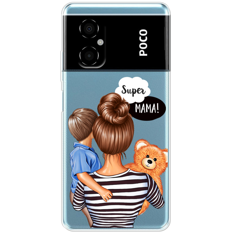 Прозрачный чехол BoxFace Xiaomi Poco M4 5G Super Mama and Son