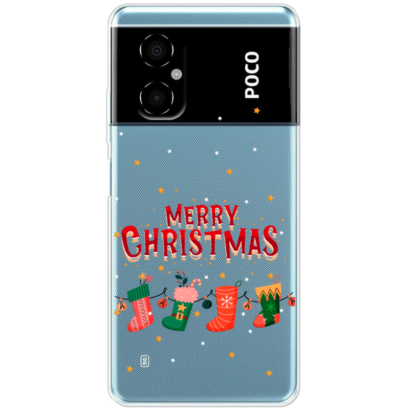 Прозрачный чехол BoxFace Xiaomi Poco M4 5G Merry Christmas