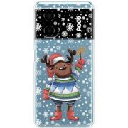 Прозрачный чехол BoxFace Xiaomi Poco M4 5G Christmas Deer with Snow