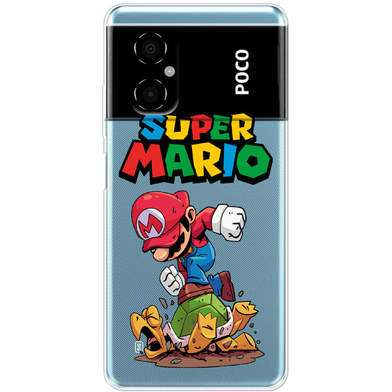 Прозрачный чехол BoxFace Xiaomi Poco M4 5G Super Mario