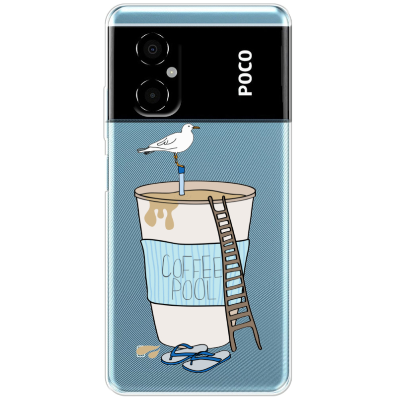 Прозрачный чехол BoxFace Xiaomi Poco M4 5G Segull in Cofee Pool