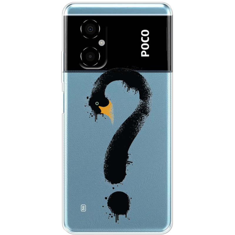 Прозрачный чехол BoxFace Xiaomi Poco M4 5G Swan question
