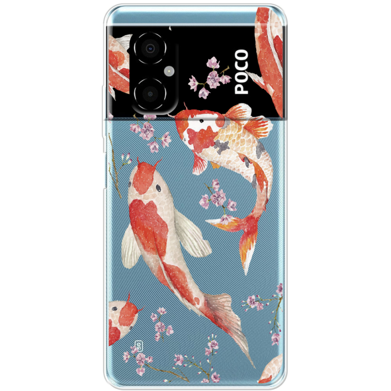 Прозрачный чехол BoxFace Xiaomi Poco M4 5G Japanese Koi Fish