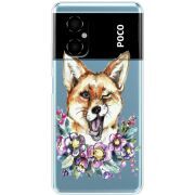 Прозрачный чехол BoxFace Xiaomi Poco M4 5G Winking Fox