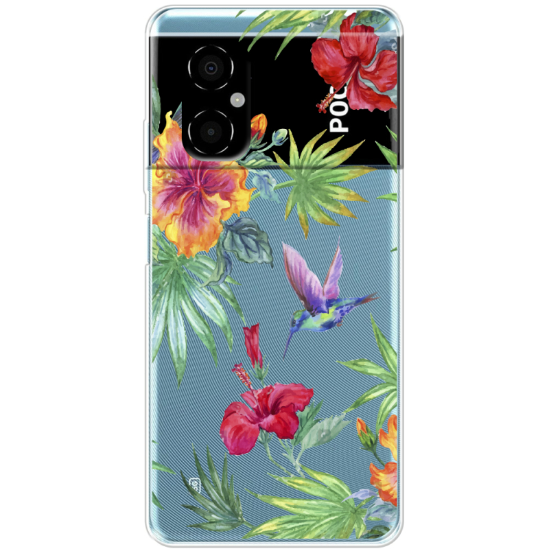 Прозрачный чехол BoxFace Xiaomi Poco M4 5G Tropical