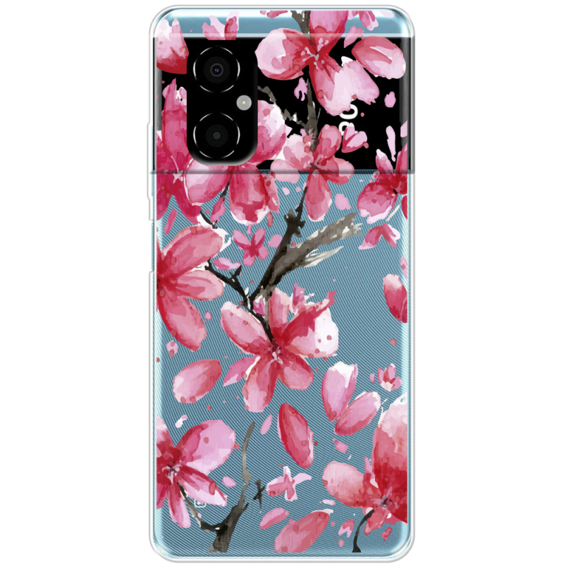 Прозрачный чехол BoxFace Xiaomi Poco M4 5G Pink Magnolia