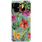 Прозрачный чехол BoxFace Xiaomi Poco M4 5G Tropical Flowers