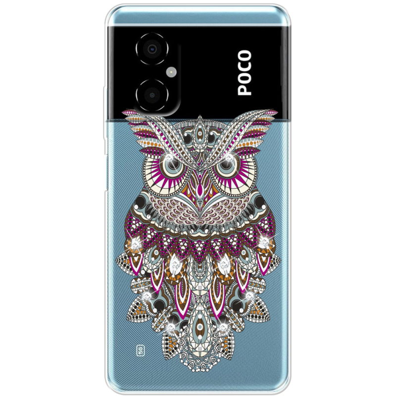 Чехол со стразами BoxFace Xiaomi Poco M4 5G Owl