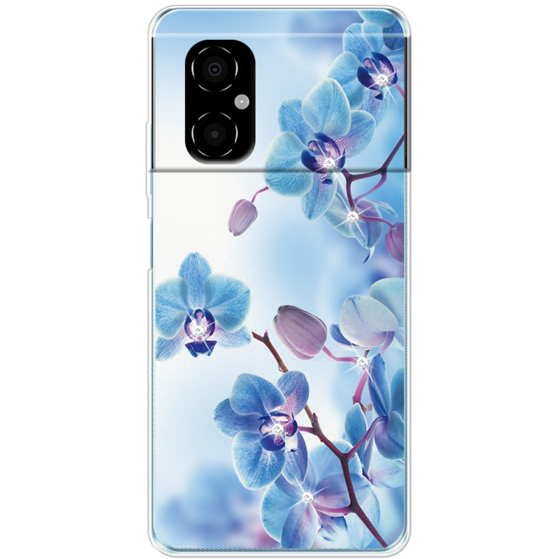 Чехол со стразами BoxFace Xiaomi Poco M4 5G Orchids