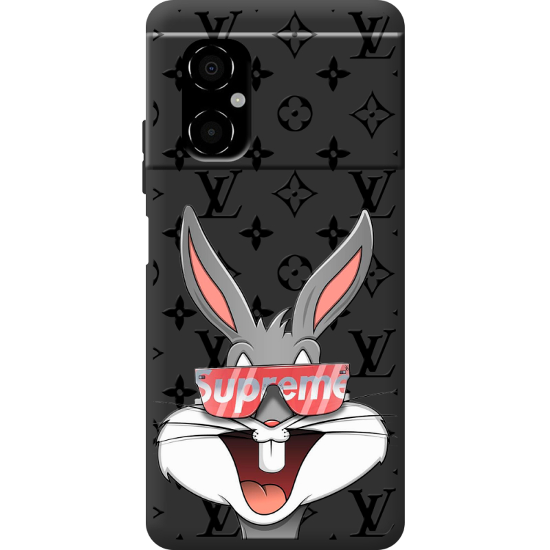 Черный чехол BoxFace Poco M4 5G looney bunny