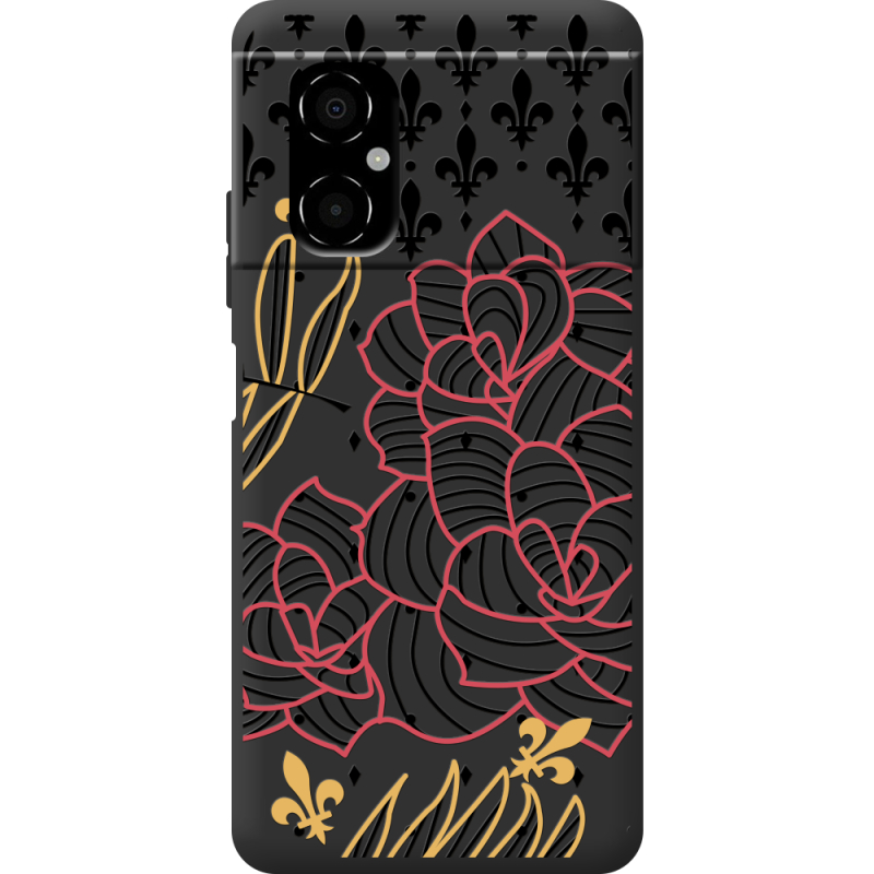 Черный чехол BoxFace Poco M4 5G FranceFlowers