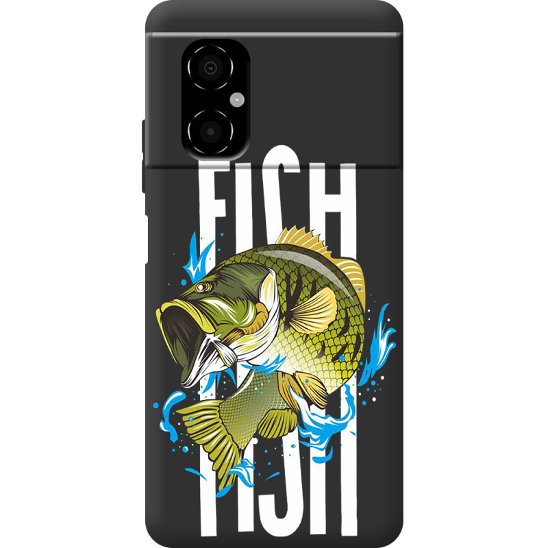 Черный чехол BoxFace Poco M4 5G Fish