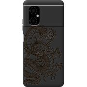 Черный чехол BoxFace Poco M4 5G Chinese Dragon