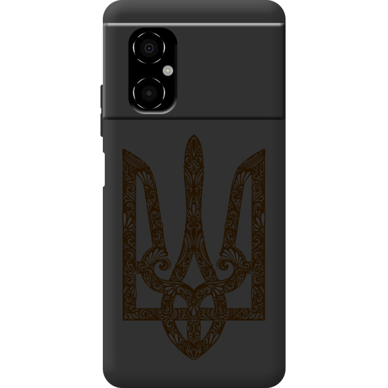 Черный чехол BoxFace Poco M4 5G Ukrainian Trident