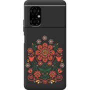 Черный чехол BoxFace Poco M4 5G Ukrainian Ornament