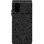 Черный чехол BoxFace Poco M4 5G Leaves