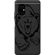 Черный чехол BoxFace Poco M4 5G Grizzly Bear