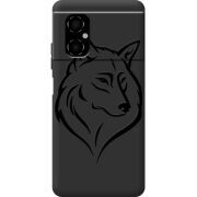 Черный чехол BoxFace Poco M4 5G Wolf