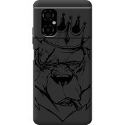 Черный чехол BoxFace Poco M4 5G Bear King