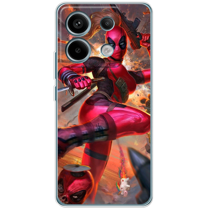 Чехол BoxFace Xiaomi Redmi Note 13 Pro 5G Woman Deadpool