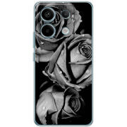 Чехол BoxFace Xiaomi Redmi Note 13 Pro 5G Black and White Roses