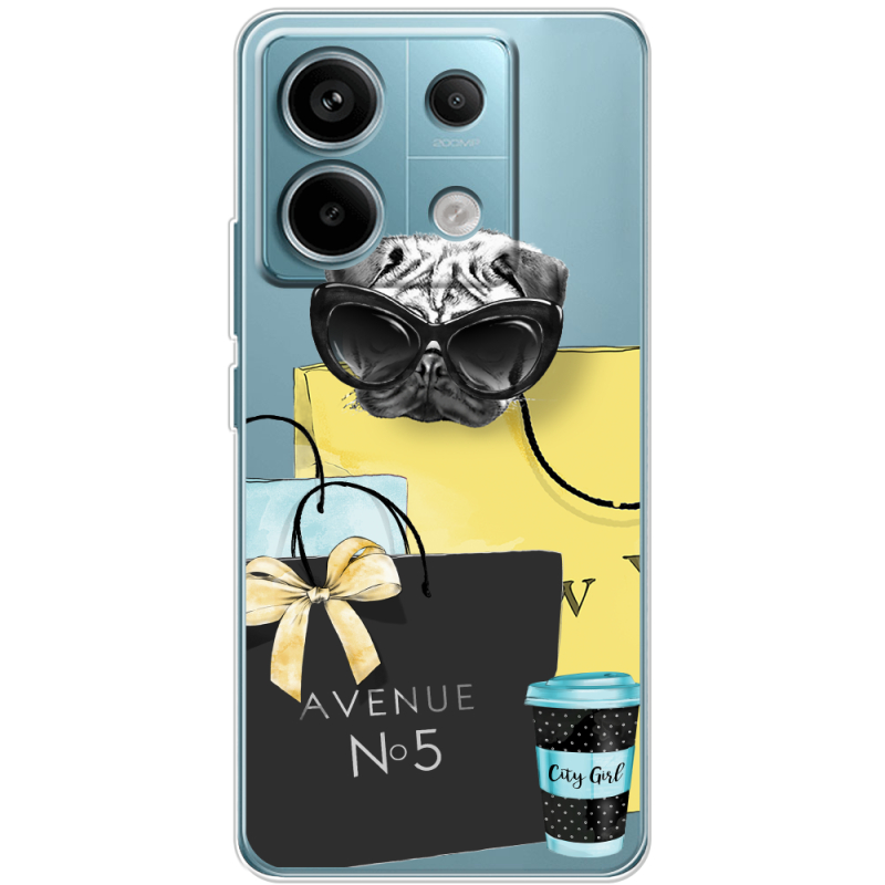 Прозрачный чехол BoxFace Xiaomi Redmi Note 13 Pro 5G Fashion Pug