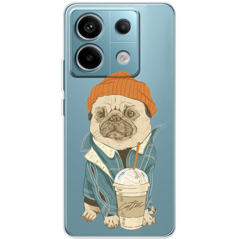 Прозрачный чехол BoxFace Xiaomi Redmi Note 13 Pro 5G Dog Coffeeman