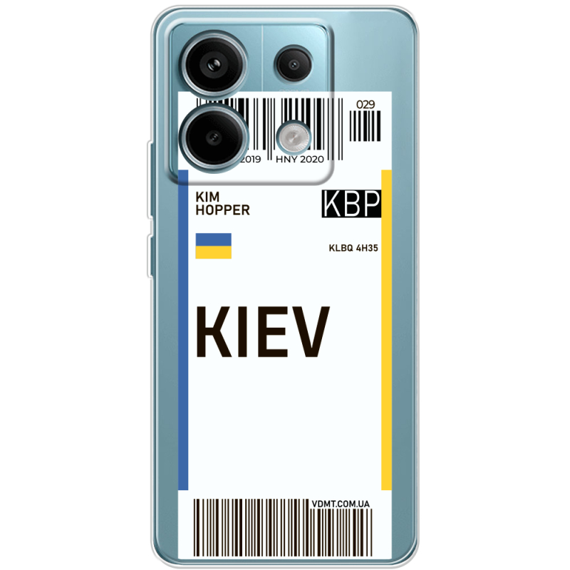 Прозрачный чехол BoxFace Xiaomi Redmi Note 13 Pro 5G Ticket Kiev