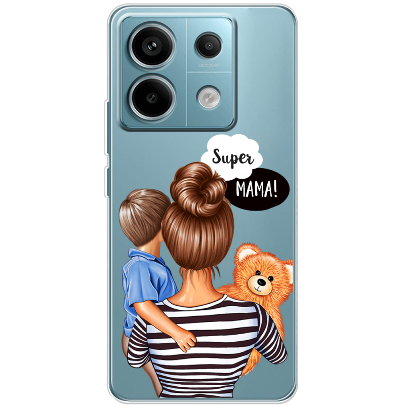 Прозрачный чехол BoxFace Xiaomi Redmi Note 13 Pro 5G Super Mama and Son