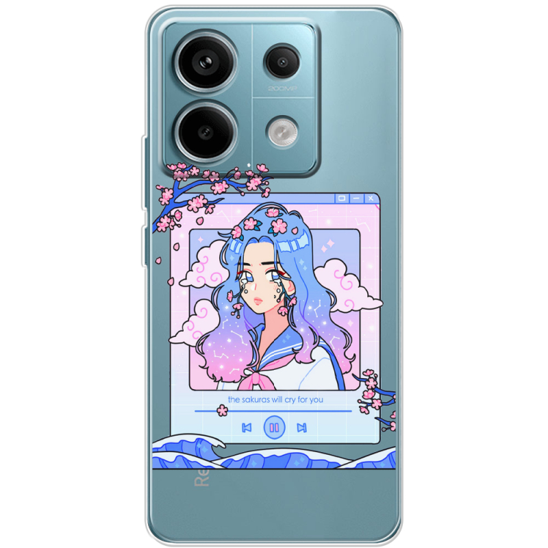 Прозрачный чехол BoxFace Xiaomi Redmi Note 13 Pro 5G The Sakuras Will Cry For You