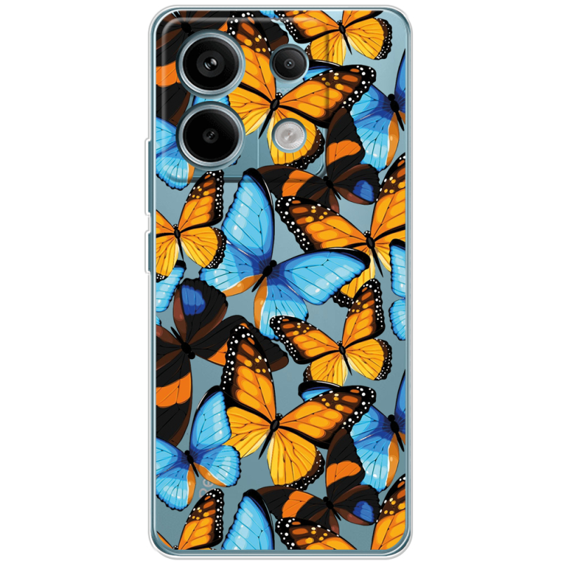 Прозрачный чехол BoxFace Xiaomi Redmi Note 13 Pro 5G Butterfly Morpho