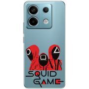 Прозрачный чехол BoxFace Xiaomi Redmi Note 13 Pro 5G siquid game люди в красном