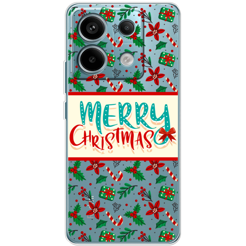 Прозрачный чехол BoxFace Xiaomi Redmi Note 13 Pro 5G Vintage Christmas Pattern