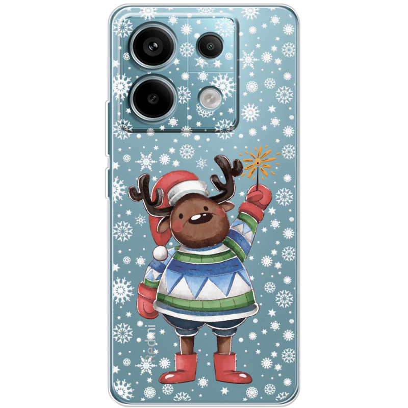 Прозрачный чехол BoxFace Xiaomi Redmi Note 13 Pro 5G Christmas Deer with Snow